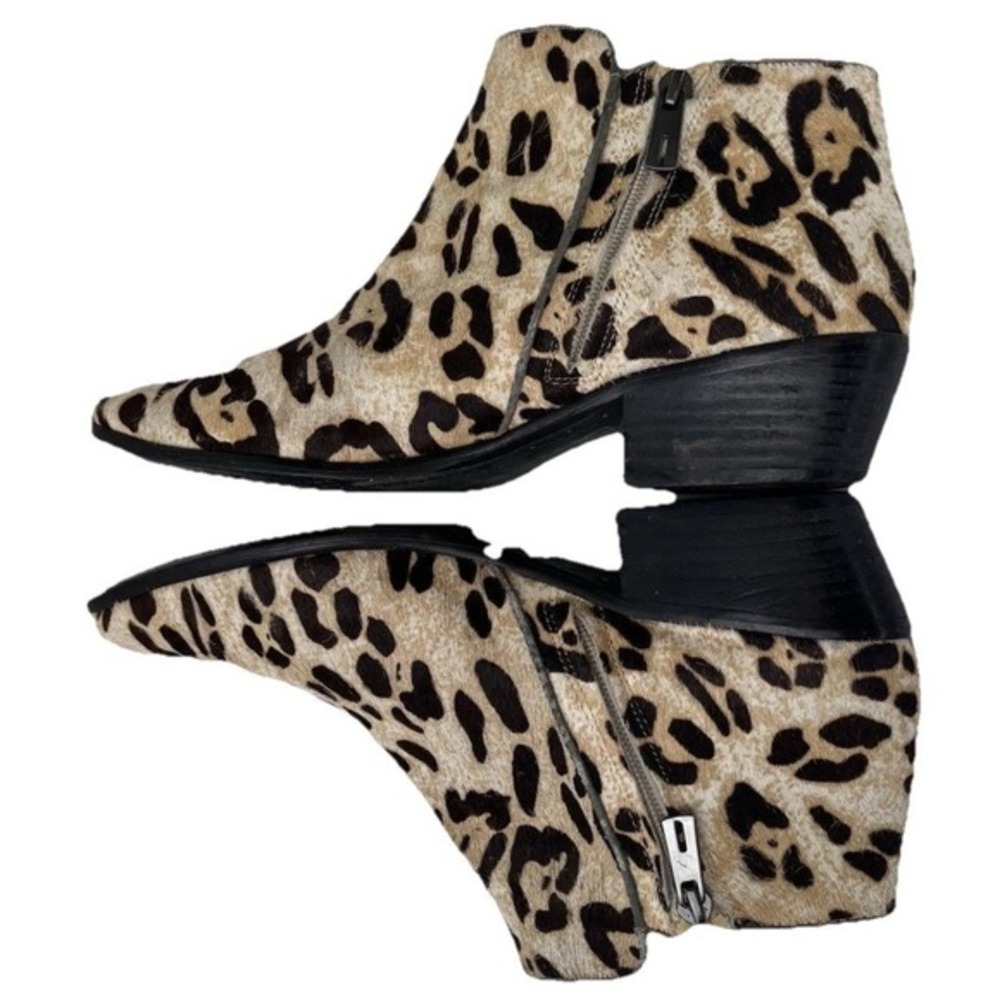 Sam Edelman Leopard Print Ankle Bootie‎ Animal Hair Mob Wife Esthetic Glam Edgy